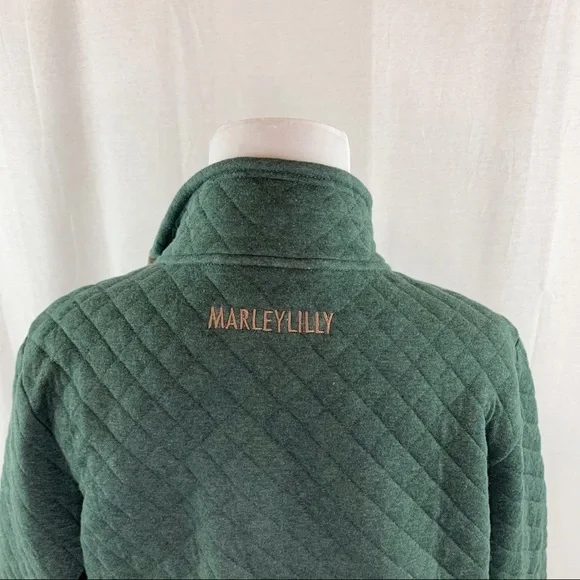 Marley Lilly monogram MLS quilted tunic sweatshirt NWT - Picture 11 of 16